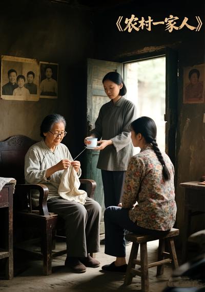 农村一家人封面图